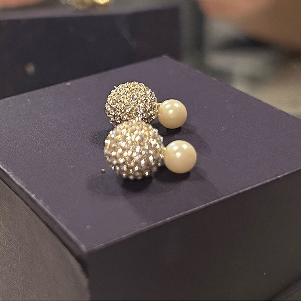 Kate Spade Gold and Pearl Stud Earrings - Picture 3 of 7